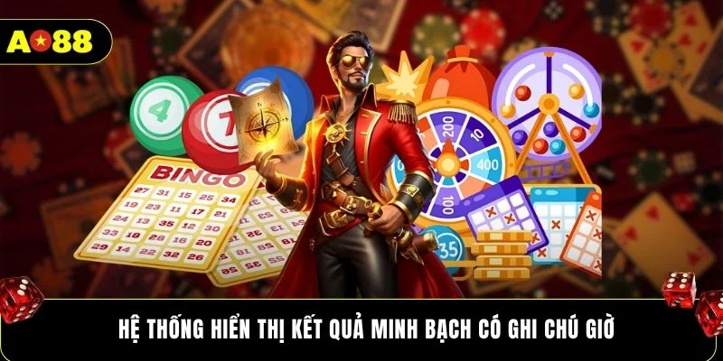 Hệ thống hiển thị kết quả minh bạch có ghi chú giờ